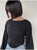 地毛風ストレート×切りっぱなしボブ
