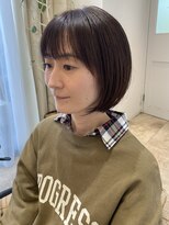 ビューエヒメ(VIEW EHIME)&nbsp;大人ヘルシースタイルショコラアッシュふんわりカールボブ