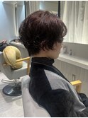 セット簡単ショートパーマ くるくるふわふわ ブラウンカラー