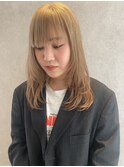 福井　ブリーチ　ダブルカラー　ベージュカラー　艶髪レイヤー
