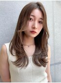 ワンカール/レイヤーロング/顔周りカット/くびれレイヤー/ミディ