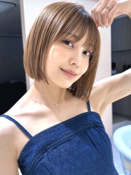 サンド ミュウ 横浜店(sand mieu) まとまるボブ/横浜駅/ベージュカラー/ボブディ/縮毛矯正