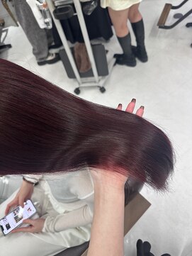 ハピネス 梅田茶屋町店(HAPPINESS) ブリーチなしダブルカラーワインレッド