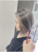 【Feria渋谷】フェイスフレーミング/細めハイライト/グレージュ