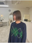 ホワイトグレージュ/デジタルパーマ/チェリーブラウン/沖縄市