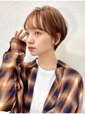 前髪長め大人小顔ショート30代40代50代　藤沢