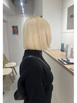 ペレ 渋谷(PELE) ホワイトグレージュ/デジタルパーマ/チェリーブラウン/渋谷