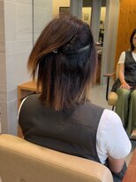 キミトヘアデザインアンドスパ(Kimito Hair design&spa)&nbsp;ミニボブ　ボブ　縮毛矯正　ブルーカラー