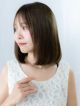 カバーヘア ブリス 戸田公園西口店(COVER HAIR bliss) シースルーバングことりベージュミディアム//戸田公園20代30代