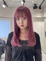 ハイプ(HYPE)&nbsp;ブリーチ&ダブルカラー/ロングレイヤーカット/ピンクカラー