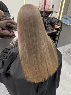 ミルクティーベージュ/髪質改善カラー/髪質改善トリートメント