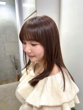 ノーマン(norman) 髪質改善/レイヤー/セミロング/ピンクベージュ/20代/30代/
