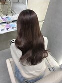 ラベンダーグレージュ/コテ巻き／髪質改善
