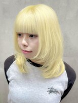 Voyage Nike 池袋【ケアブリーチ/ダブルカラー/インナーカラー/髪質改善】&nbsp;レイヤーカット/ミディアムレイヤー/抜きっぱなしブロンド