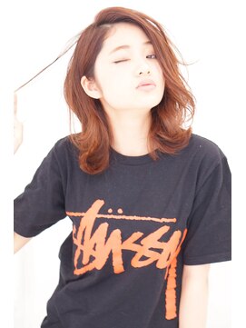 サロンドミルク 原宿(salon de MiLK) 【salon de Milk原宿】オレンジミルクベージュ☆ミディアム