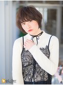 【aL-ter LieN TAKU】小顔カット☆流しバングのショートボブ千葉