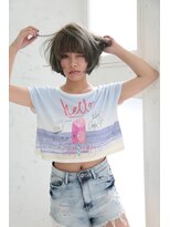 フェリシータ 緑地公園店(felicita) グレージュカラー×ひし形シルエットエアリーショート