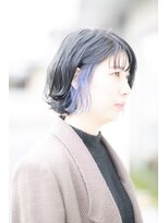 タンタントザクワフュール(Ten Tante the coiffure)&nbsp;ボブ×パープルイヤリングカラー