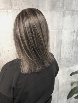 ホワイト 伊勢崎(WHITE) 大好評☆外国人風ハイライトバレイヤージュ☆ミルキーベージュ☆