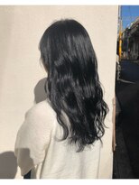 モルニ(MORNI)&nbsp;黒髮ロング_マロンベージュ Aラインボブ かきあげ