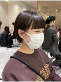 ミニボブ×ワイドバング