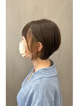 トップヘアー 中庄店(TOP HAIR fuapua) ショートボブ×イヤリングカラー【りり】