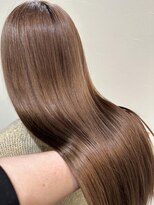 ファブ 千葉店(FaB)&nbsp;黒髪/グレーベージュ/レイヤーロング/前髪パーマ/千葉駅