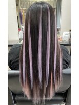 リブレ(Rebre)&nbsp;インナーピンク×ハイライトラベンダーエクステ☆☆