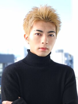 クロト 福岡本店(KUROT) ツーブロック刈り上げビジネス短髪束感ハイトーンアップバング