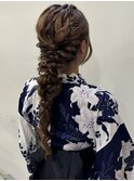 浴衣アレンジ/編みおろし/ヘアセット/zest吉祥寺石川ひな