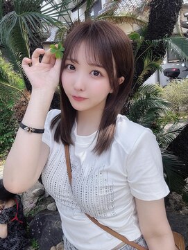 ジーナ 新宿(Zina) アイドル前髪×ココアブラウン