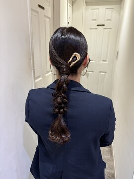 コル(CoL) 結婚式タイト編みおろしヘア