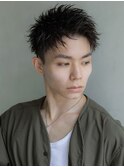 ベリーショート/ダークアッシュ/ニュアンスパーマ/