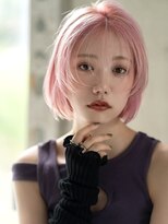 エミュ 表参道 青山(emu)&nbsp;【emu井上信洋】シースルーマッシュバングとペールピンクボブ