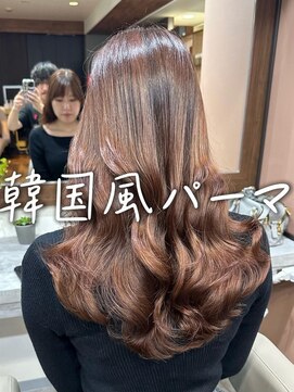 アミー 銀座(Ammy) コテ巻き風パーマパーマロング韓国風パーマデジタルパーマ