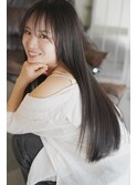 髪質改善さらツヤロングヘア/大人シースルーバング/大須/矢場町