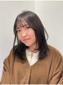 レイヤーカット/透明感ブラウンカラー