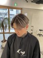 メンズサロン キング 高槻店(Men’s salon K!ng) 全体ブリーチで明るい印象に◎
