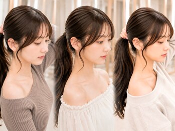 ネオリーブウリ 二子玉川店(Neolive uri)の写真/[韓国垢抜けレイヤー]カット+カラー+acoteTR ￥7700♪ハッシュレイヤーで小顔見せも[二子玉川]