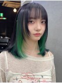 フェイスレイヤー×エメラルドグリーンインナー