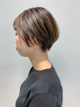 テトヘアー(teto hair) 丸みボブ、ショートボブ、グレージュ、ナチュラル
