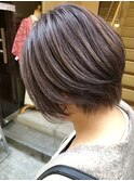 クリアラベンダー×カジュアルショート