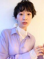 ラパンセ ブルー(LA PENSEE BLEU)&nbsp;【LA PENSEE】カーリーマッシュショート　パーマ　黒髪