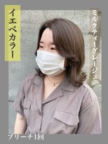 スイート ヘアデザイン(Suite HAIR DESIGN)&nbsp;【イエベ】ミルクティーグレージュ と くびれボブ