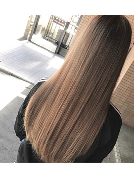 ルーブ(Roove) 王道ストレートロング×明るめベージュ