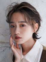 カライング(ing)&nbsp;大人可愛い20代30代40代黒髪前下がりショートボブ丸みショート◎