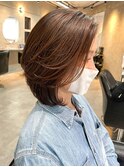 グレージュカラーエレガントショートボブ20代30代40代50代