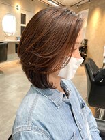 ティダスマイル(tida smile)&nbsp;グレージュカラーエレガントショートボブ20代30代40代50代