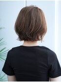 くびレイヤー前髪なしグレージュボブ 外はね【AIN.表参道】川原