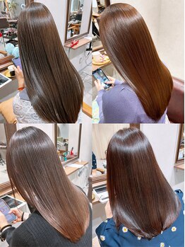 ハツメイ 川崎西口店(HATSUMEI)の写真/【NEW】クセ毛に悩む方は髪質改善研究所へ。艶髪に変身する酸性ストレートパーマ、手触り◎縮毛矯正を体感